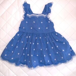 Cat & Jack eyelet embroidered ruffle jumper dress 18 months baby girl